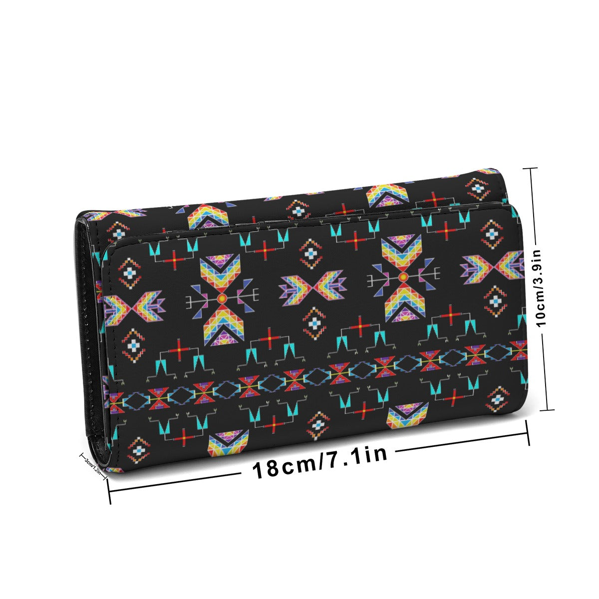 Rainy Chief Rainbow Black Foldable Wallet