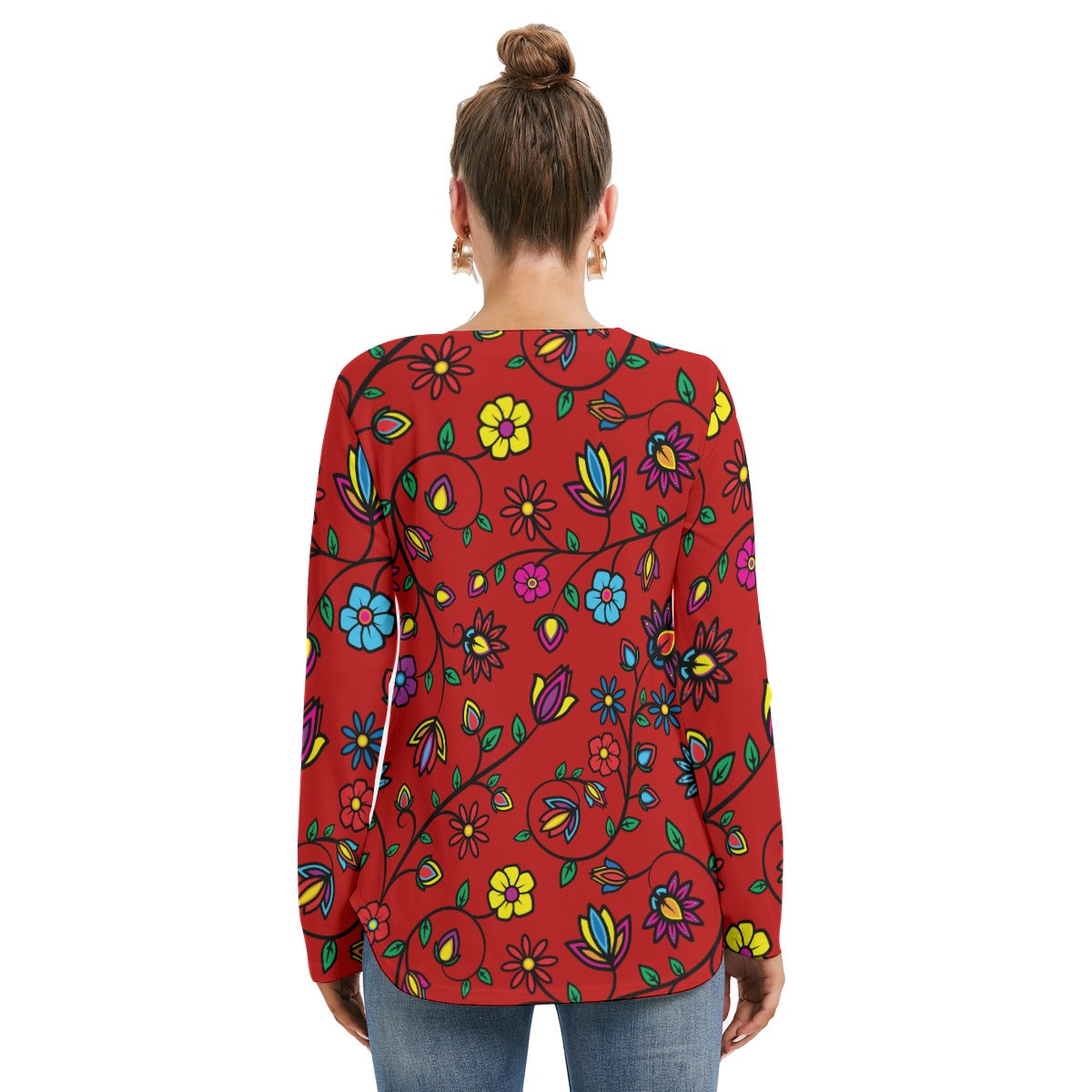 Nature's Nexus Red Tie Sweatshirt