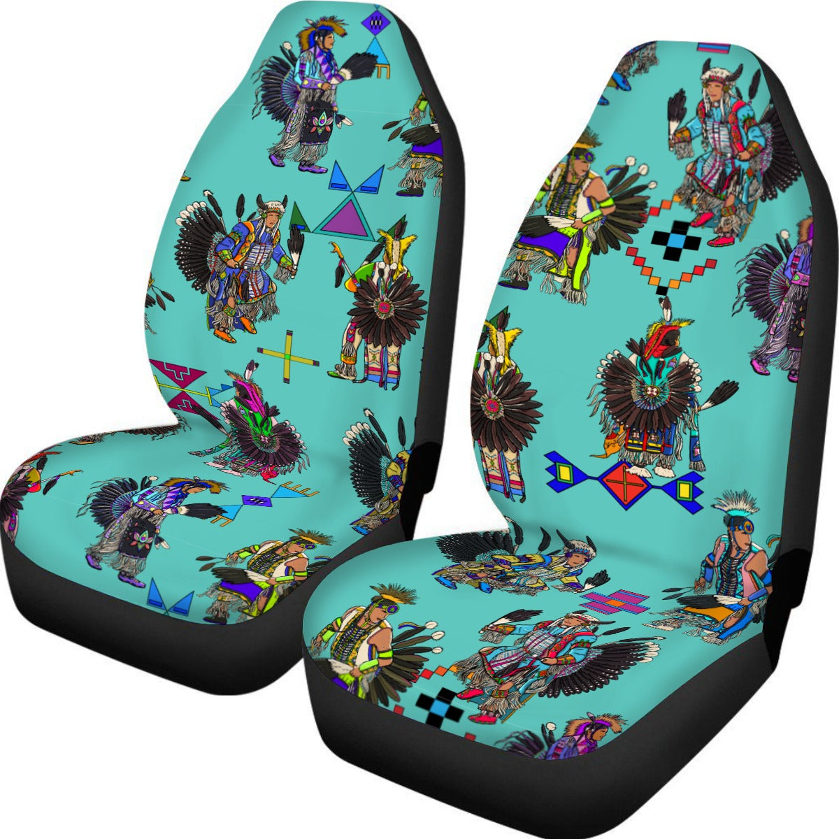 Men's Tradish Dancers Eggshell Blue Universal Car Seat Cover With Thickened Back