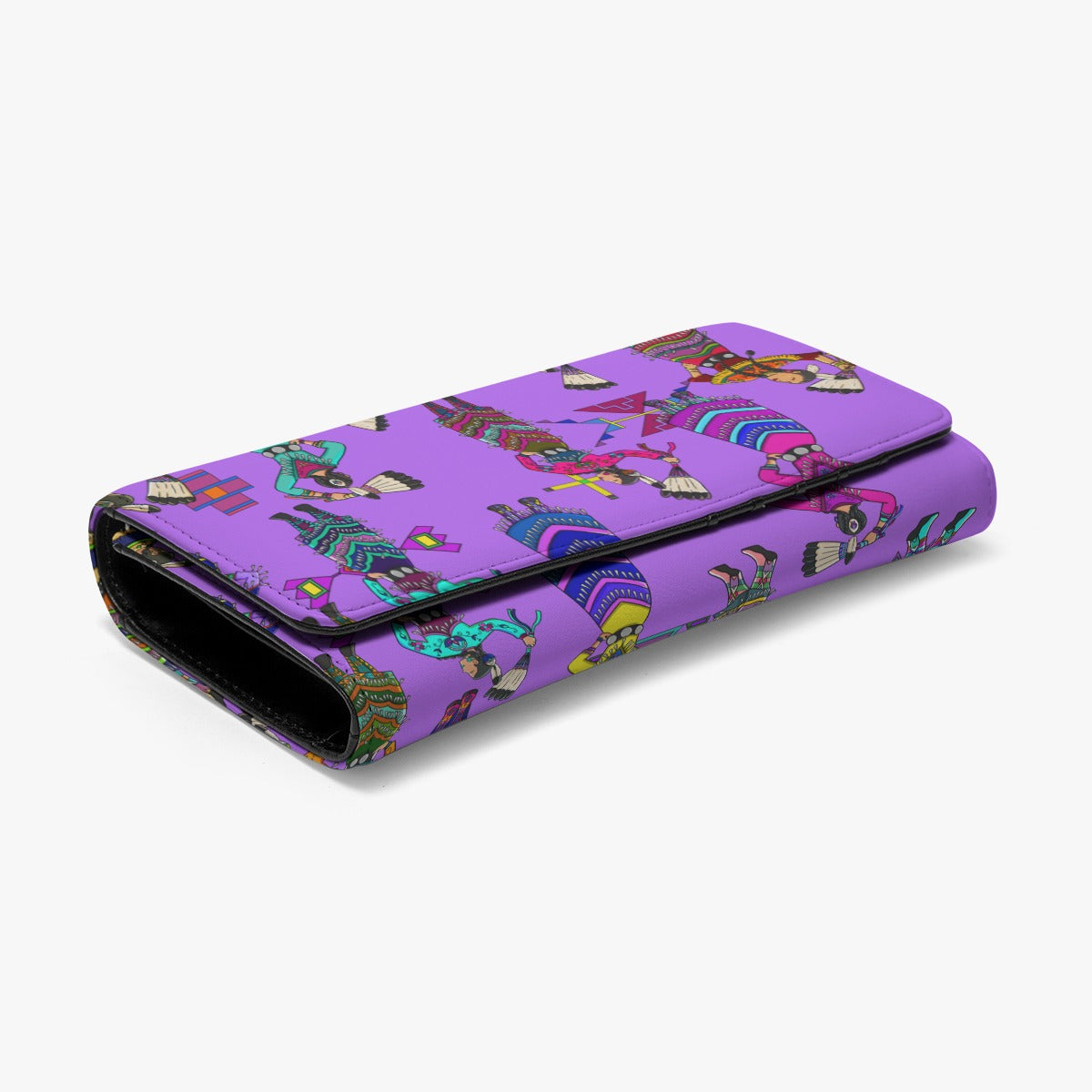 Women's Jingle Dancers Purple Foldable Wallet