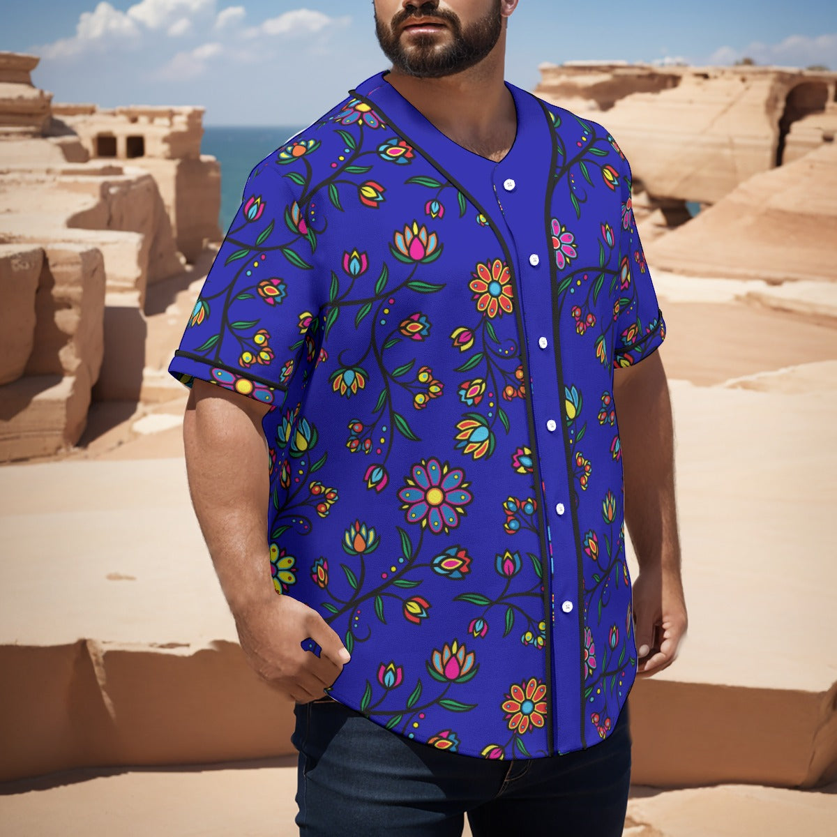 Cosmic Whisper Elk Shadow Short Sleeve Baseball Jersey