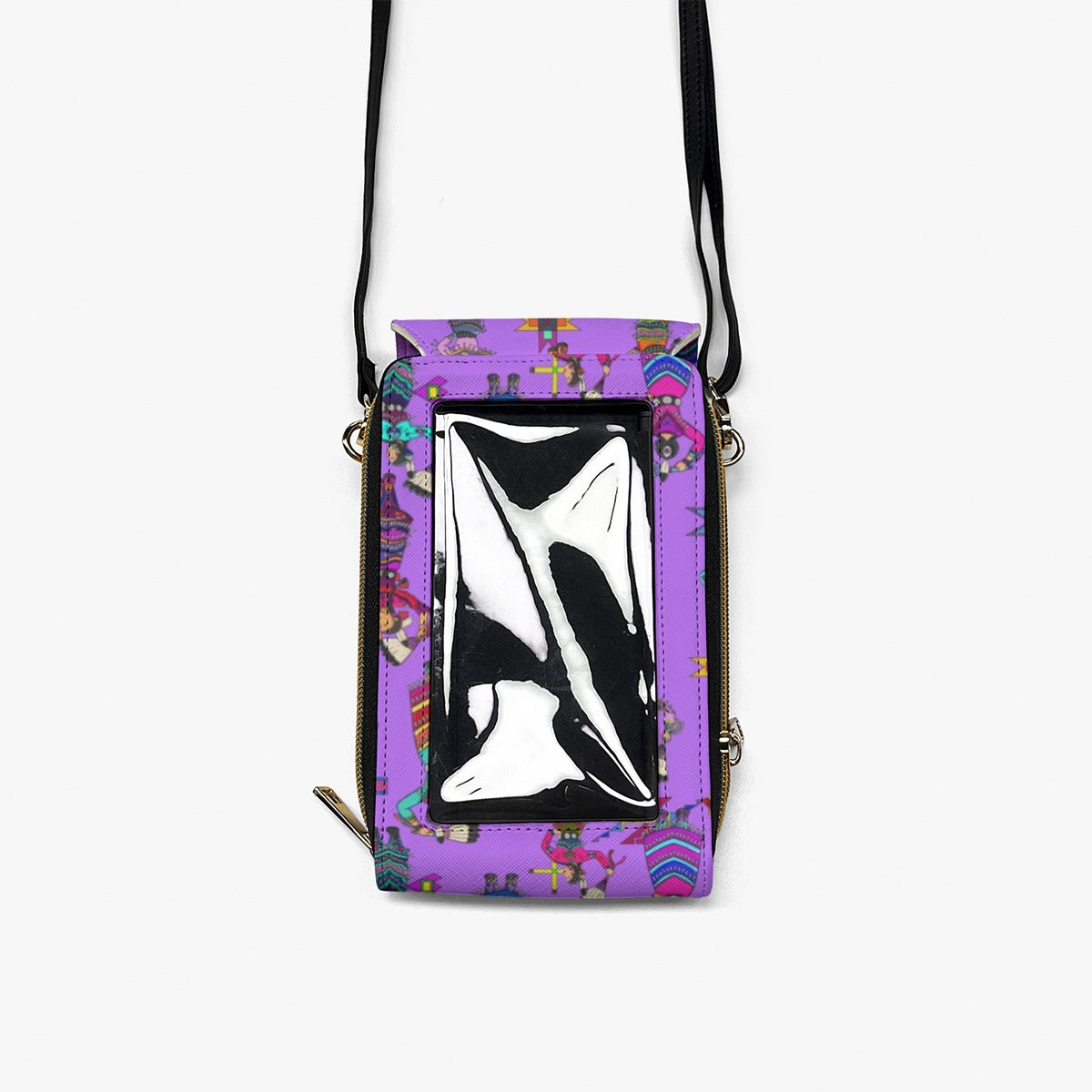 Women's Jingle Dancers Purple Mobile Phone Chest Bag