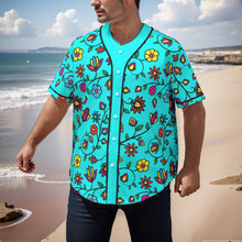 Load image into Gallery viewer, Nature&#39;s Nexus Turquoise Short Sleeve Baseball Jersey
