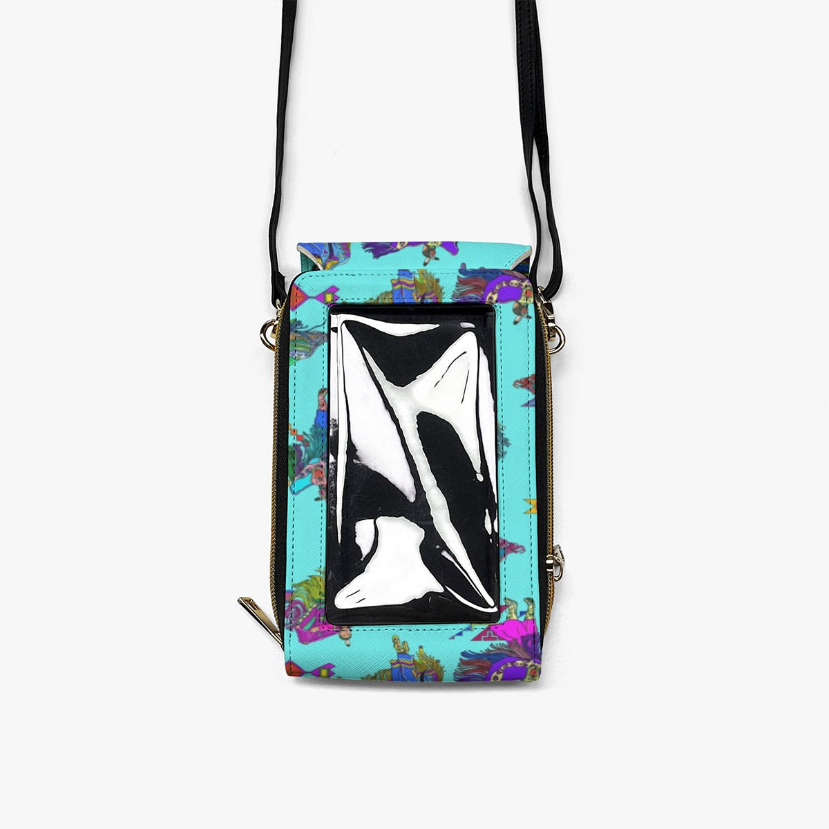 Women's Fancy Dancers Turquoise Mobile Phone Chest Bag