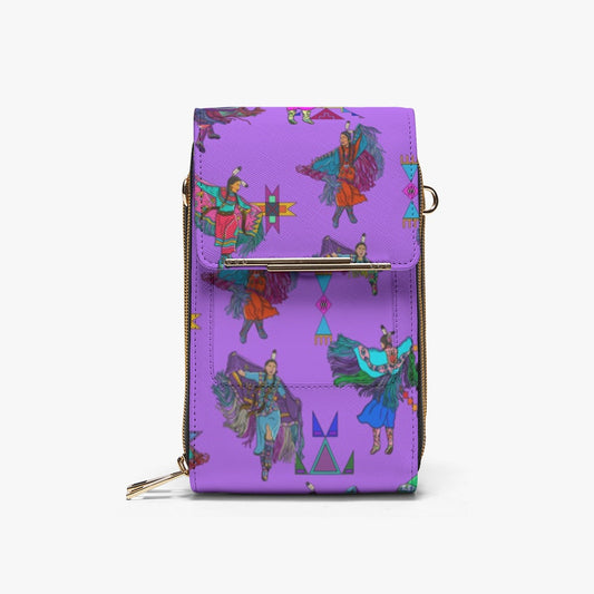 Women's Fancy Dancers Purple Mobile Phone Chest Bag
