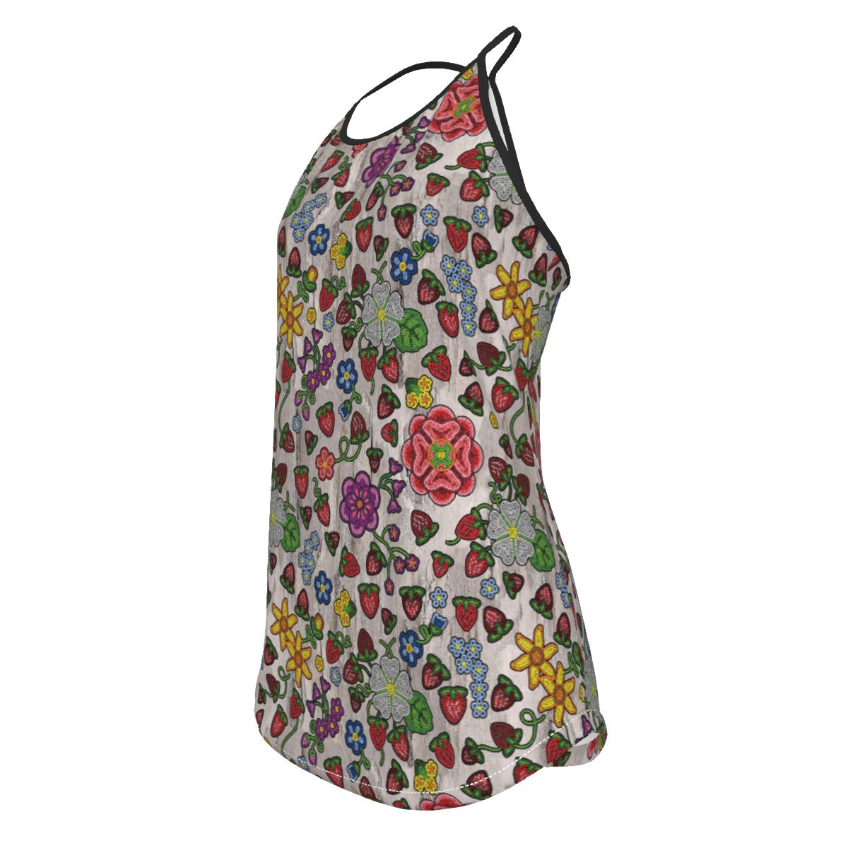 Berry Pop Bright Birch Criss-Cross Open Back Tank Top