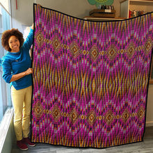 Load image into Gallery viewer, Fire Feather Pink Lightweight Quilt
