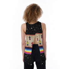 Load image into Gallery viewer, Ledger Round Dance Midnight Split Back Tank Top
