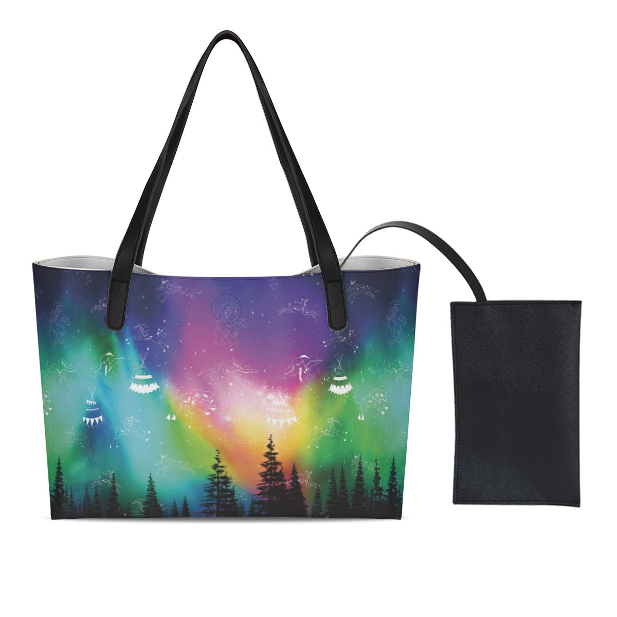 Aurora Medicine Animals Shopping Tote Bag With Mini Purse