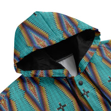 Load image into Gallery viewer, Diamond in the Bluff Turquoise Varsity Jacket
