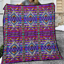 Load image into Gallery viewer, Medicine Blessing Purple Lightweight Quilt
