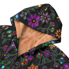 Load image into Gallery viewer, Prairie Paintbrush Black Kid&#39;s Plush Windbreaker
