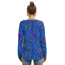 Load image into Gallery viewer, Prairie Paintbrush Blue SQ Tie Sweatshirt
