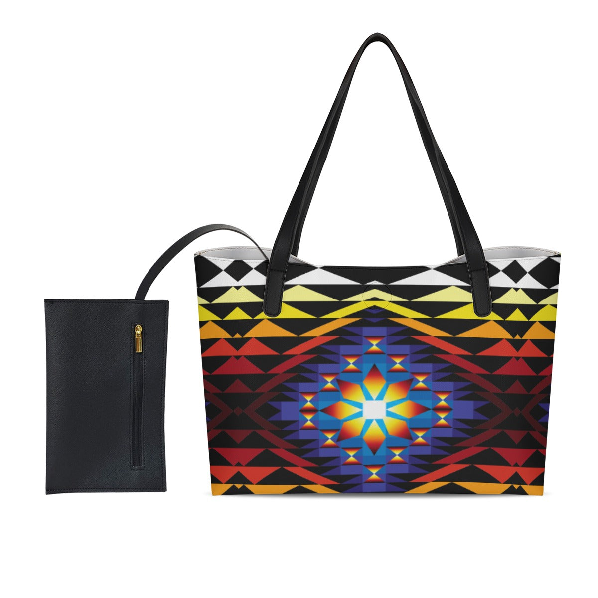 Sunset Blanket Shopping Tote Bag With Mini Purse