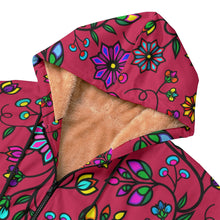 Load image into Gallery viewer, Prairie Paintbrush Passion Berry Kid&#39;s Plush Windbreaker
