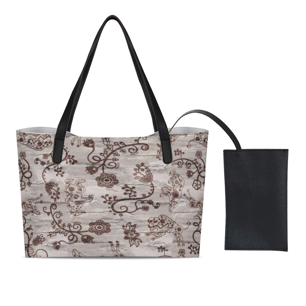 Forest Medley Shopping Tote Bag With Mini Purse