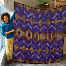 Load image into Gallery viewer, Fire Feather Blue Lightweight Quilt
