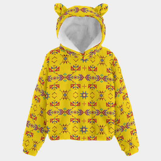 Scattered Generations Maize Youth Hoodie With Ears