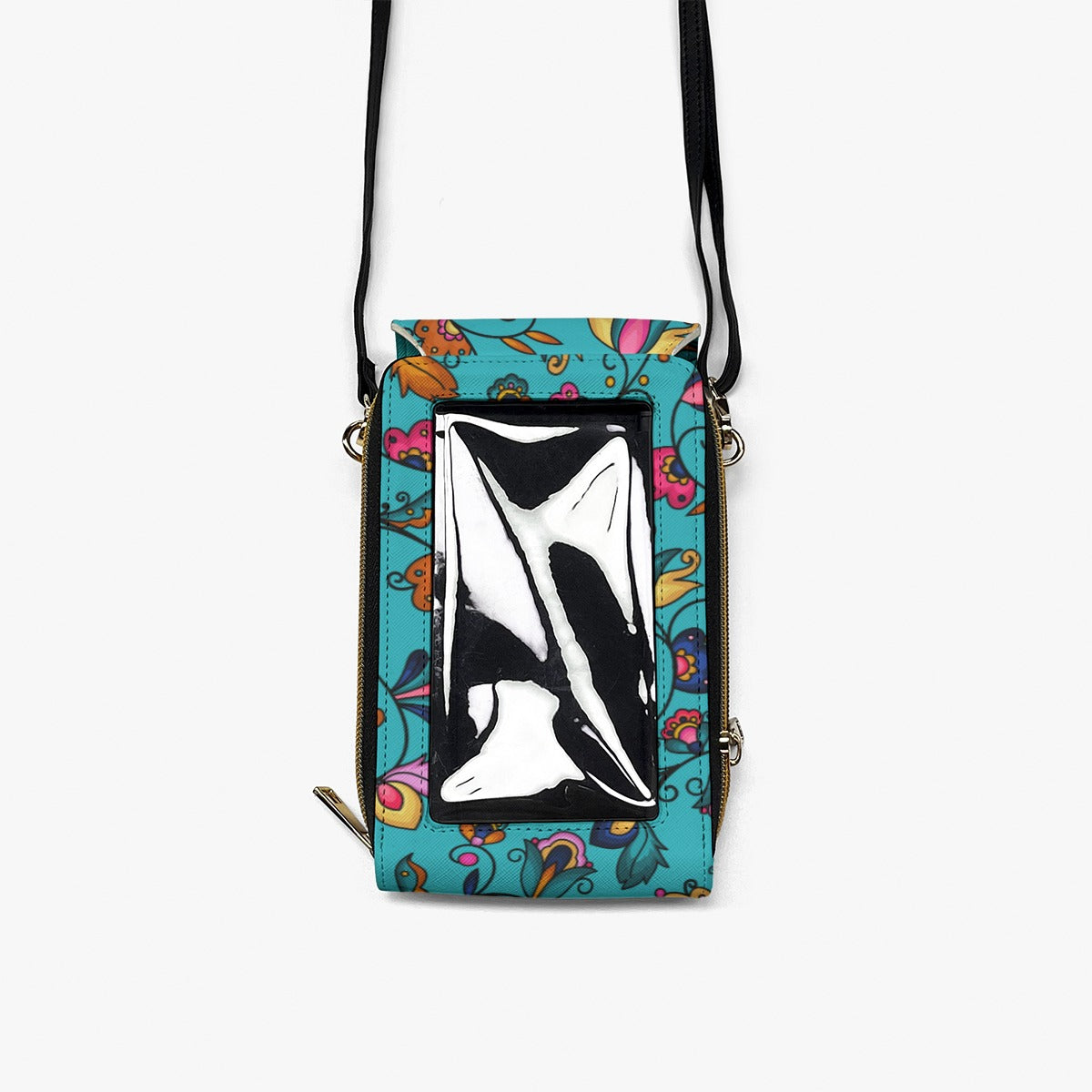 Copper Prairie Petals Blue Mobile Phone Chest Bag