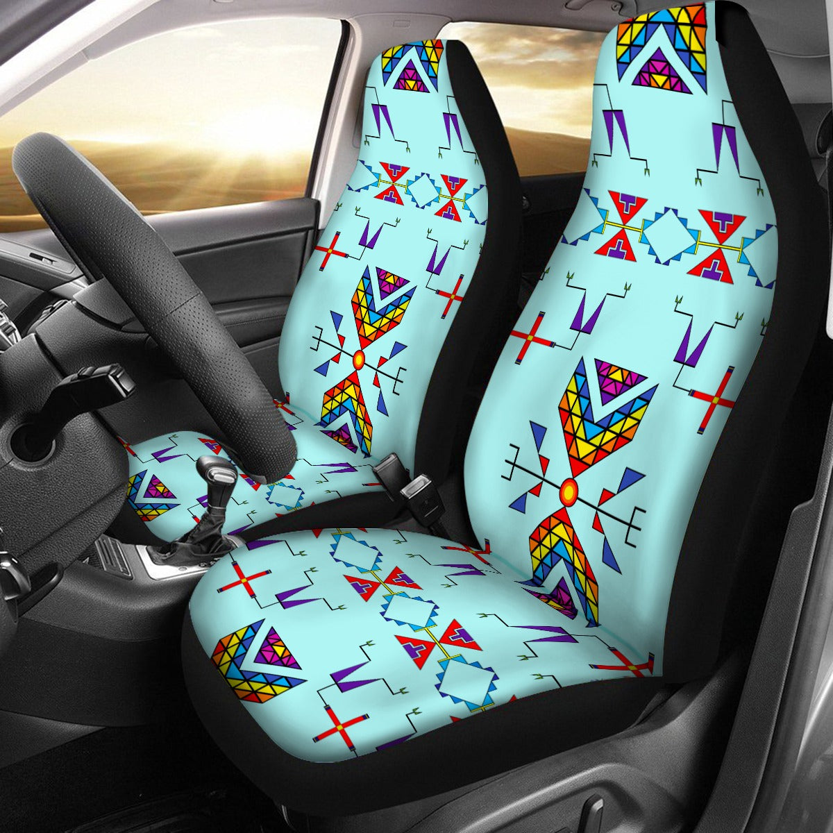 Rainy Chief Rainbow Robin Egg Universal Car Seat Cover With Thickened Back