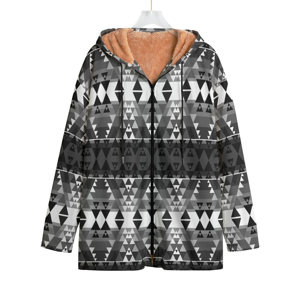 Writing on Stone Black and White Kid's Plush Windbreaker