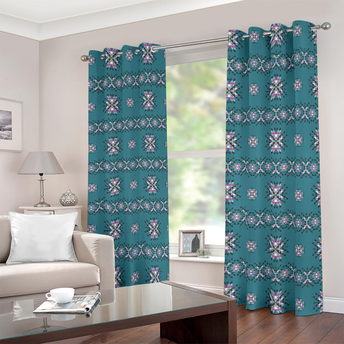 Medicine Lodge Dark Winter Blackout Grommet Curtains