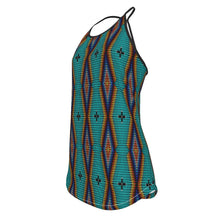 Load image into Gallery viewer, Diamond in the Bluff Turquoise Criss-Cross Open Back Tank Top
