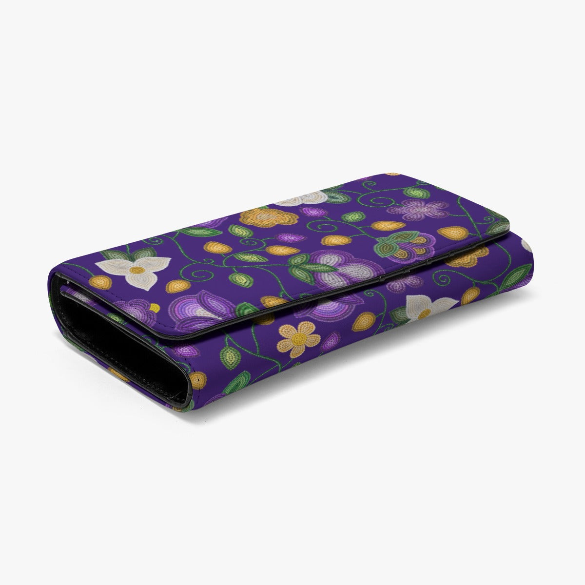 Midnight Moss Bloom Aubergine Wallet