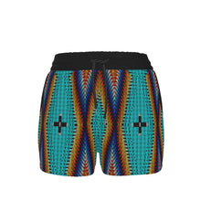 Load image into Gallery viewer, Diamond in the Bluff Turquoise Women&#39;s Shorts
