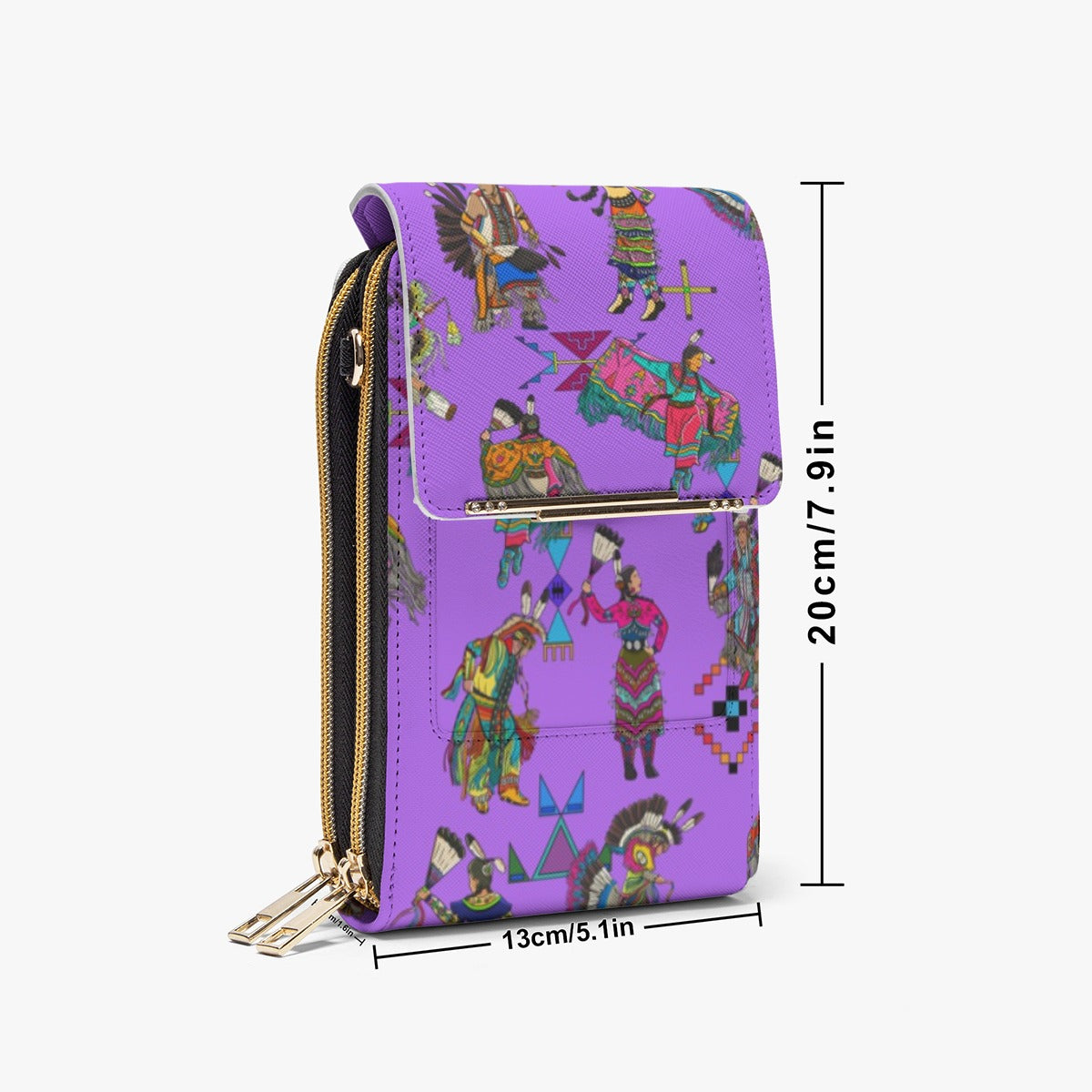 Grand Entry Dancers Purple Mobile Phone Chest Bag