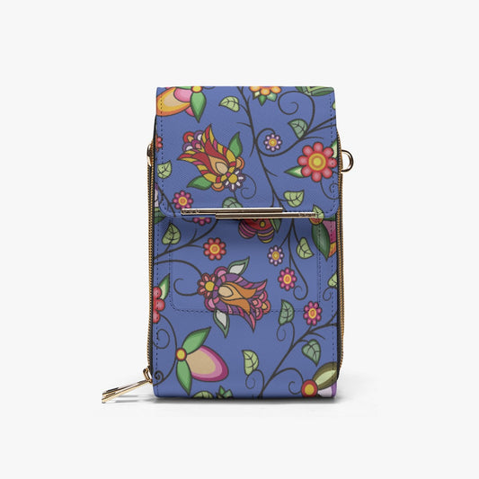 Heartbeat Petals Blue Mobile Phone Chest Bag