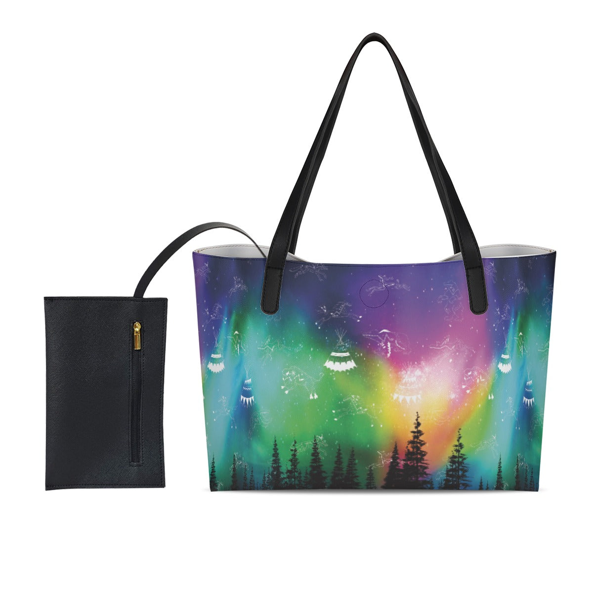 Aurora Medicine Animals Shopping Tote Bag With Mini Purse