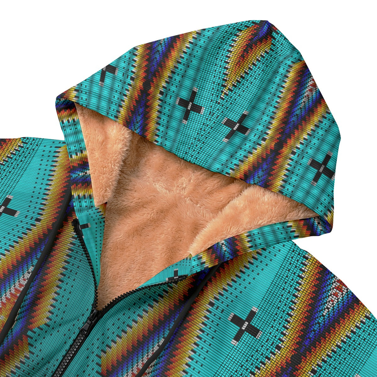 Diamond in the Bluff Turquoise Kid's Plush Windbreaker