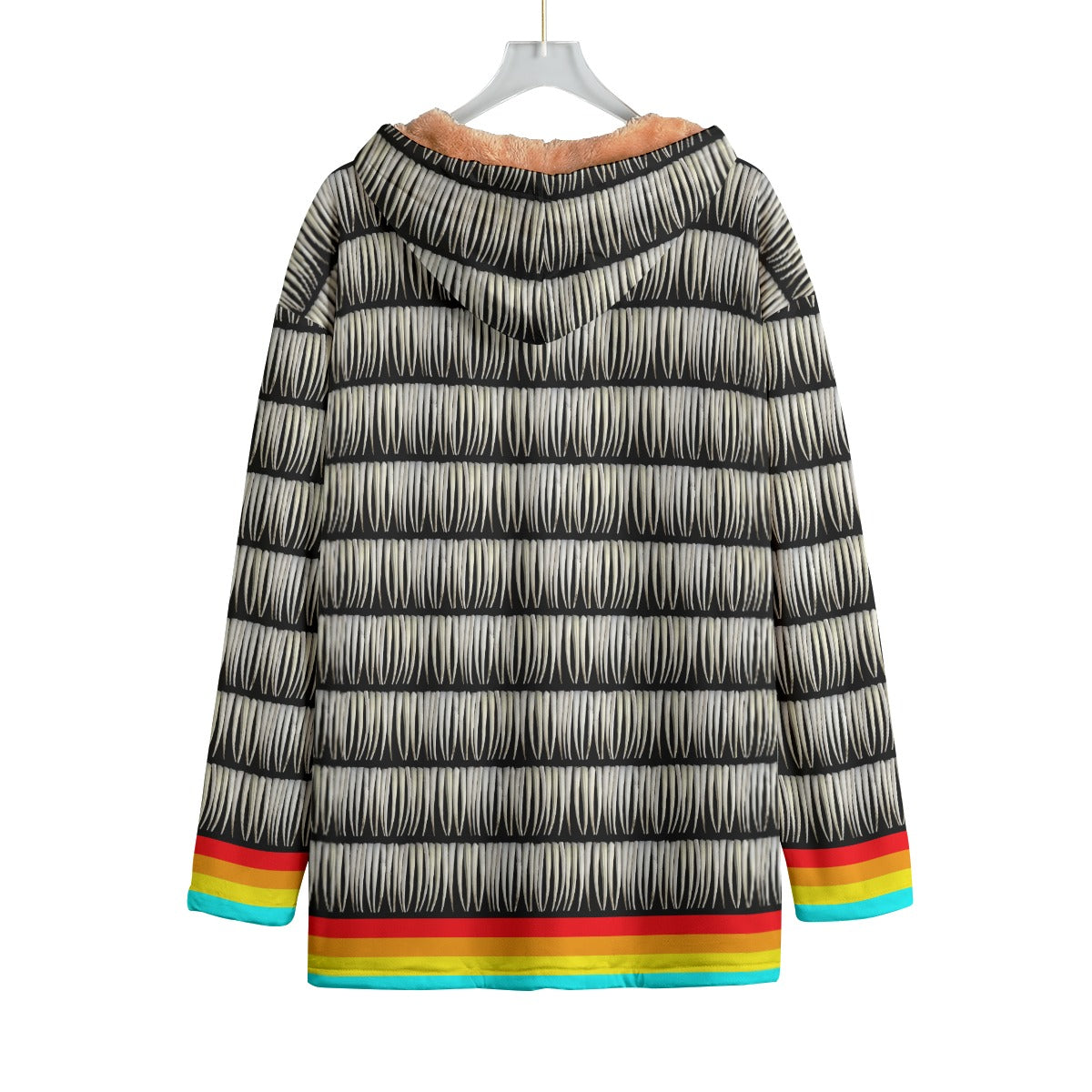Dentalium on Black Kid's Plush Windbreaker