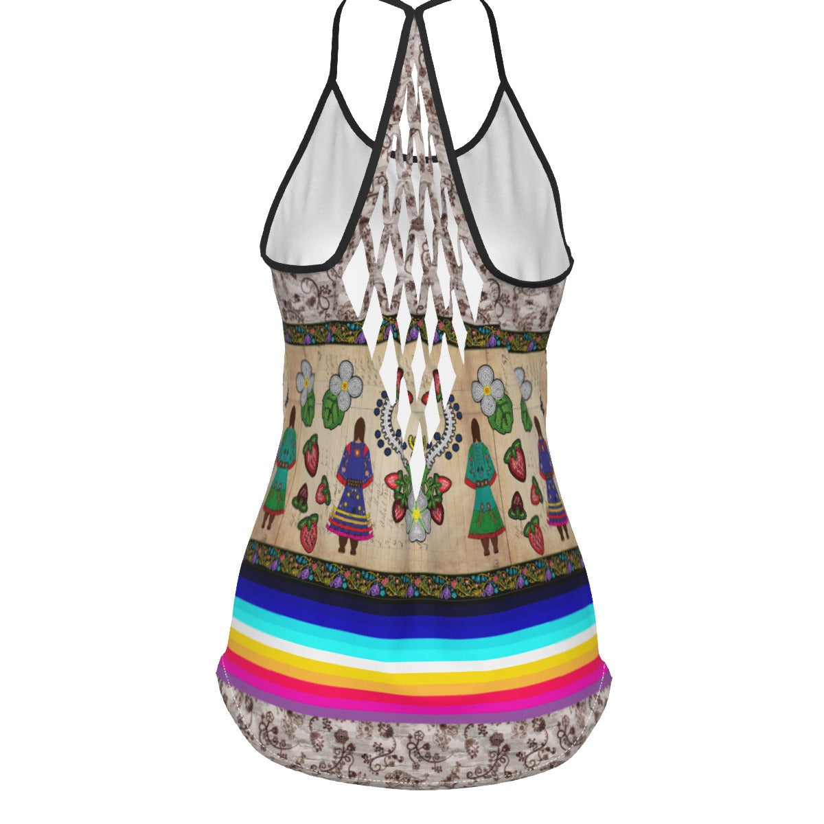 Auntie's Gifts Criss-Cross Open Back Tank Top