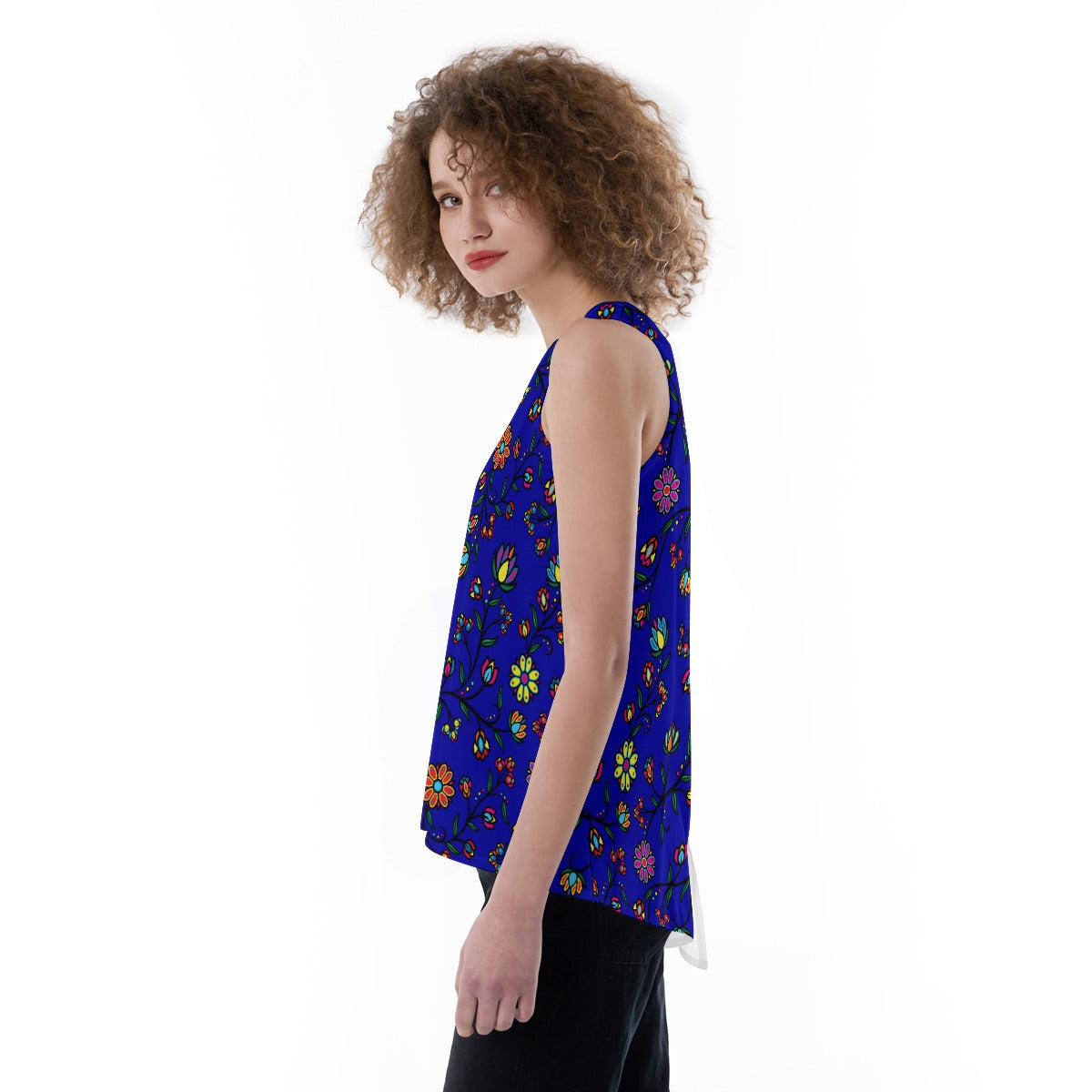 Cosmic Whisper Elk Shadow Split Back Tank Top