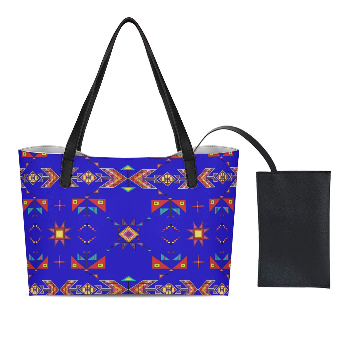 Scattered Generations Royal Shopping Tote Bag With Black Mini Purse