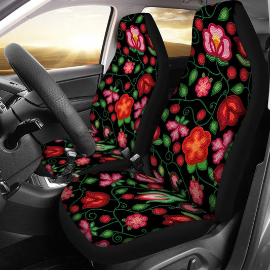 Rose Reverie Black Car Seat Covers