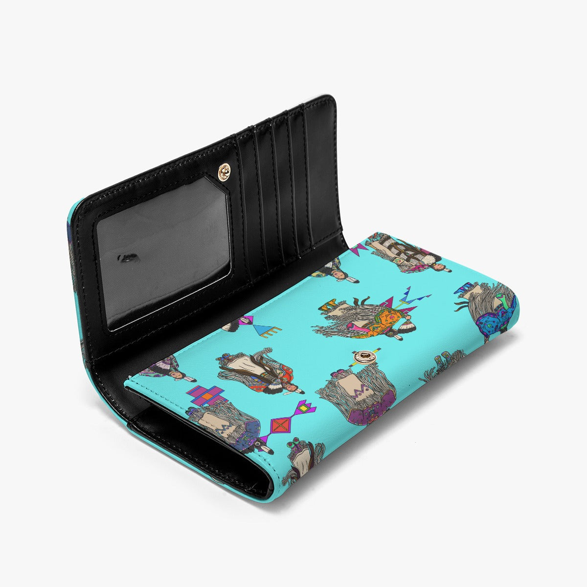 Women's Tradish Dancers Turquoise Foldable Wallet