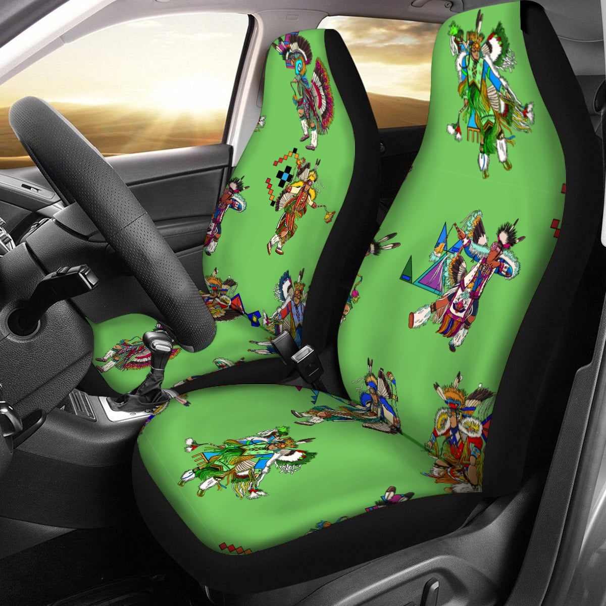Men's Fancy Dancers Grass Universal Car Seat Cover With Thickened Back