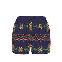 Load image into Gallery viewer, Dreams Of Ancestors Indigo Shade Women&#39;s Shorts
