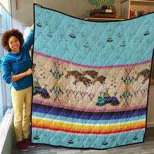 Load image into Gallery viewer, Buffalos Running Sky 2 Lightweight Quilt
