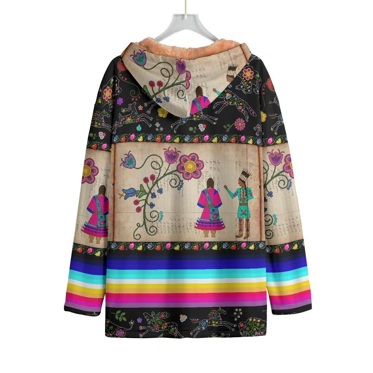 Floral Ledger Sweethearts Kid's Plush Windbreaker