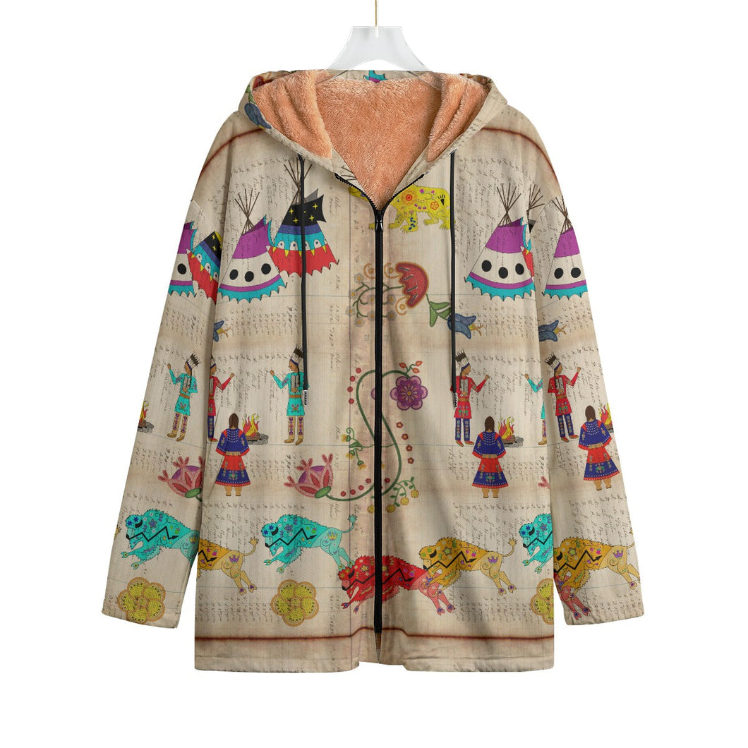 Floral Ledger Way of Life Kid's Plush Windbreaker