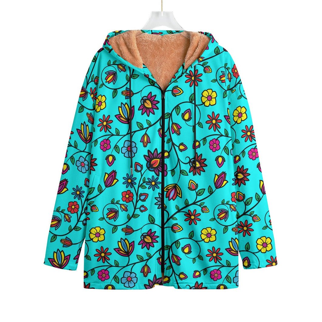 Nature's Nexus Turquoise Kid's Plush Windbreaker