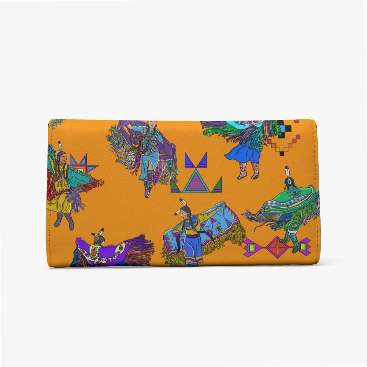 Women's Fancy Dancers Orange Foldable Wallet