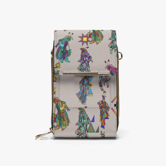 Men's Grass Dancers Muslin Mobile Phone Chest Bag