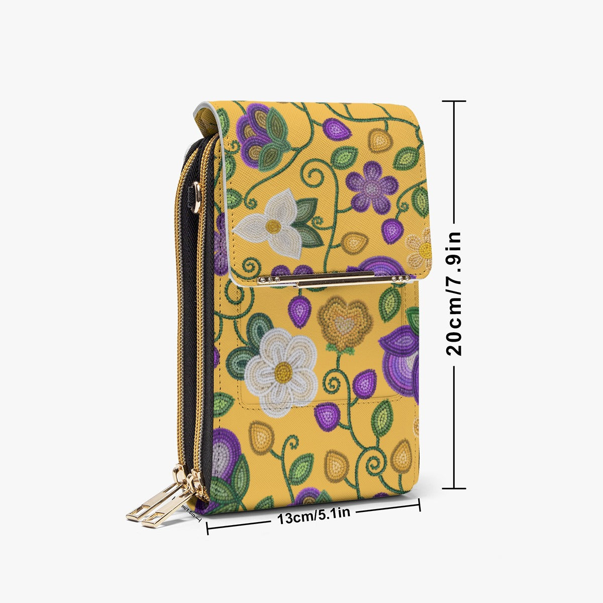 Midnight Moss Bloom Yellow Phone Bag