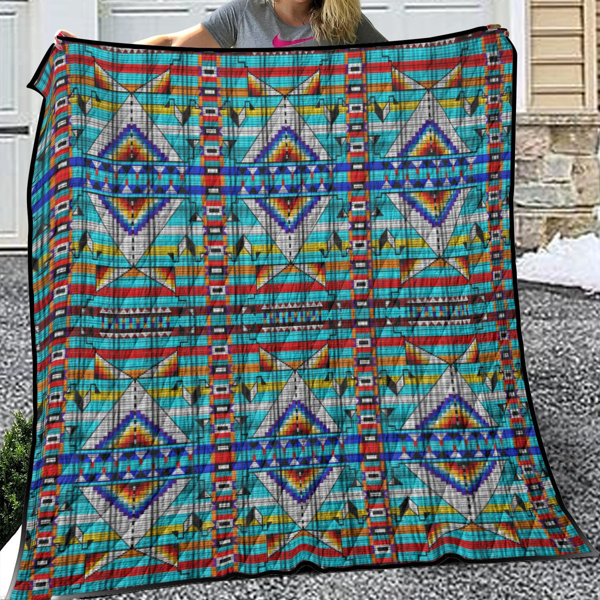 Medicine Blessing Turquoise Lightweight Quilt