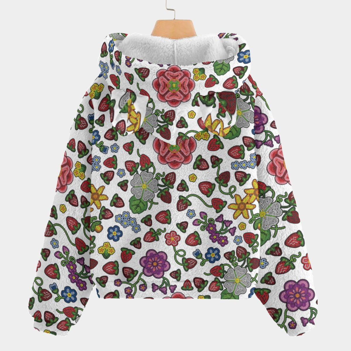 Berry Pop White Youth Hoodie With Ears